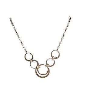 Liz Claiborne Silver Tone‎ Links Statement Necklace